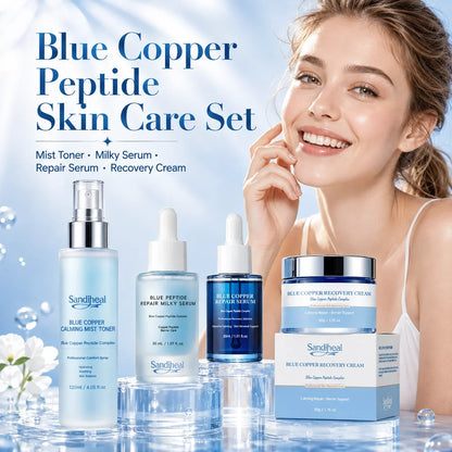 Sandiheal Blue Copper Peptide 4-Step Skincare Set