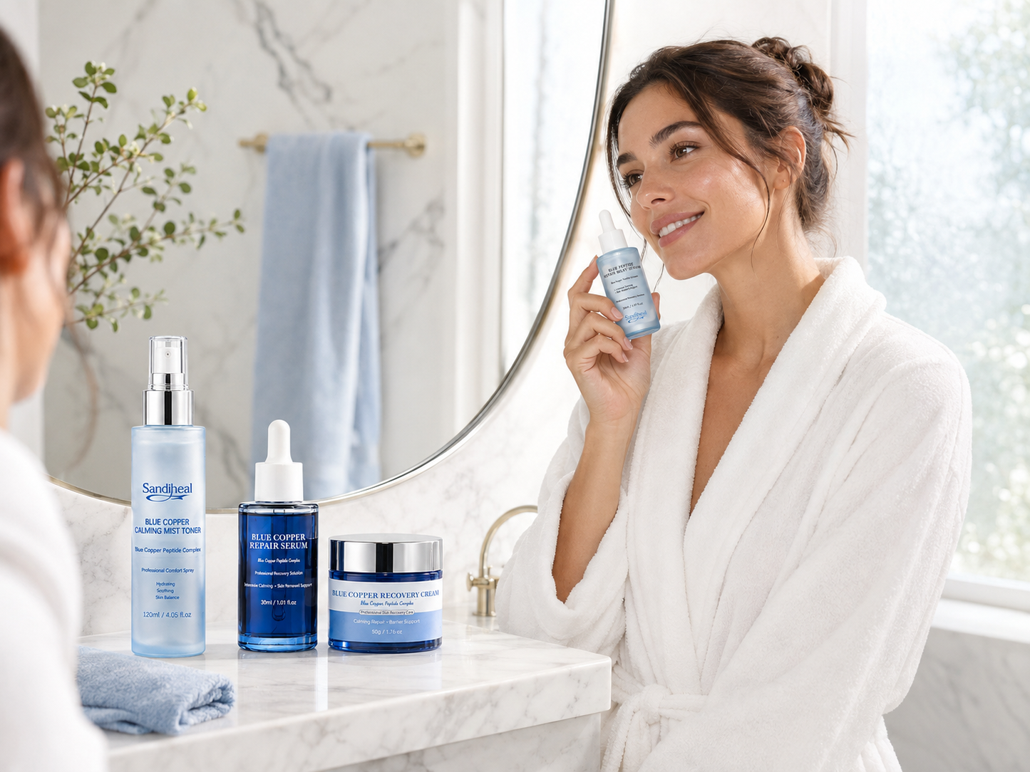 Sandiheal Blue Copper Peptide 4-Step Skincare Set